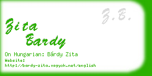 zita bardy business card